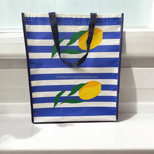 Sac à provisions RPET réutilisable 120 g/m² écologique personnalisé Impression de logo Cadeaux fabriqués au Vietnam Fermeture à l'épaule ECOBAG VINA - Product Image 3