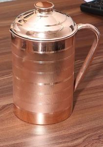 Juego de jarras de cobre para rituales de servicio de lujo, juego de metal para servir agua con vasos, duradero, reutilizable, para cocina y comedor. - Product Image 2