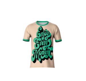 T-shirt à imprimé intégral par sublimation, col rond, manches courtes, 100% polyester, tissu tricoté décontracté pour hommes et femmes, vêtements de mode d'été - Product Image 2