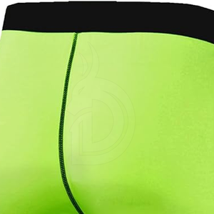 Pantalones Cortos de Compresión para Hombre, Color Sólido, con Logotipo Frontal, Cierre de Cremallera, Cintura Media, Secado Rápido, Tela Casual - Product Image 2
