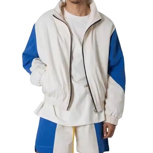 Ensemble coupe-vent respirant personnalisé pour homme avec logo, veste et short en polyester et coton légers de haute qualité, grandes tailles 2027 - Product Image 2