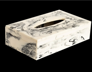 Boîte à mouchoirs de luxe en résine tourbillonnée, également disponible en résine et résine époxy - Product Image 5