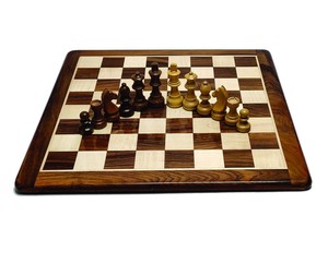 High-Grade <b>Wooden</b> Chess Set 16 Inches Handmade Chess Board for Playing Unisex Luxury <b>Wooden</b> Chess <b>Game</b> Set - Product Image 2