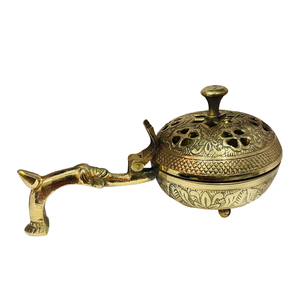 Brûleur à bakhoor en fer plaqué or, qualité supérieure, taille personnalisée, brûleur à bakhoor en métal pour la décoration d'hôtel - Product Image 1