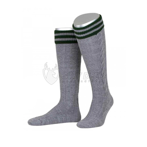 Chaussettes hautes traditionnelles de style bavarois pour hommes – Tenue classique pour festivals folkloriques alpins - Product Image 1