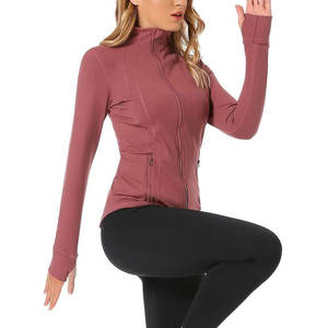 Chaqueta de Yoga Transpirable para Mujer, Ropa Deportiva, Prenda Exterior con Cierre y Bolsillos, Diseño Personalizado, Logotipo Personalizado, Chaqueta Ecológica - Product Image 5