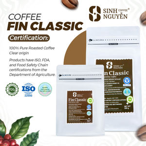 Café en grains torréfiés moyennement FIN CLASSIC Premium, 90% Robusta & 10% Arabica, goût sucré, en vrac, en sac - Product Image 6