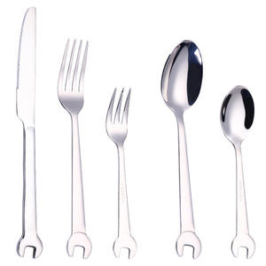 Juego de tenedores y cucharas Surtechs International de acero inoxidable 304, resistentes al óxido, con diseño de llave inglesa, aptos para lavavajillas, creativos, al por mayor - Product Image 2