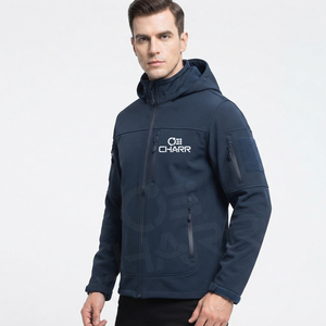 Veste de randonnée imperméable en gros, logo personnalisé, softshell à capuche unisexe, coupe-vent d'hiver pour homme, vente en gros - Product Image 3