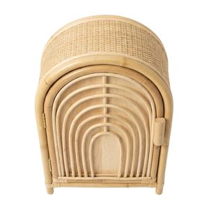 Top Rated Arch Rattan Toy Wardrobe Cabinet Wholesale Global Factory Price Durable Woven Kids Furniture Supplier Source - Product Image 2