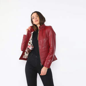 Chaqueta de Cuero para Mujer, Nueva Moda 2026, Satinada, Impermeable, Ecológica, Invierno, Cómoda, Larga, Estilo Urbano, Forro de Nailon, Color Sólido - Product Image 5