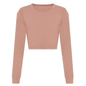 Camiseta de Manga Larga Blanca para Mujer, Cuello Redondo, Corte Regular, Color Sólido, Informal, Tejido de Punto, para Todas las Temporadas - Product Image 6