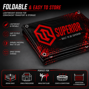 High Quality Boxing Ring Advertising Panel <b>Banner</b> for Professional Rings Red And Black <b>banner</b> By Superior International - Product Image 5