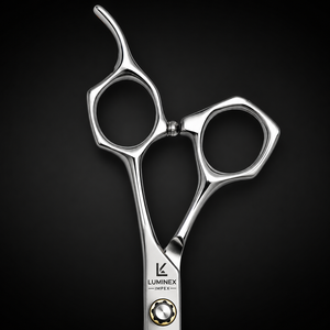 Ciseaux droits pour gauchers NYBL-55 de 5,5 pouces, JAPON, acier 440C, tranchants, dureté 58-59HRC, manche en acier inoxydable, ciseaux de barbier, cheveux, 28 - Product Image 4