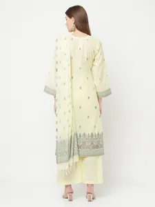 Vente en gros de tissu pour robe de femme Safaa en coton biologique non cousu avec dupatta, vêtements traditionnels indiens et pakistanais pour femmes - Product Image 6