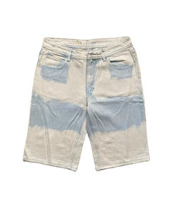 Pantalones Cortos de Mezclilla para Hombre con Logotipo Personalizado, Lavado Ácido, Alta Calidad, Casuales, con Botones Metálicos, de Algodón Transpirable, Tallas Grandes, Estampados - Product Image 1