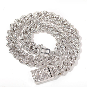 Bracelet Moissanite Cuban Link Iced Out pour Homme, Bijoux Hip Hop, Chaîne Pavée de Luxe, Style Audacieux, Cadeau Tendance pour Lui - Product Image 1