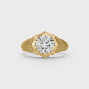 Anillo de Diamante Cultivado en Laboratorio de 3.50 Ct, Redondo, Oro de 14K y 18K, Certificado IGI, Claridad VVS, Color E, Joyería de Diamantes de Lujo para Novia, Moderno - Product Image 1