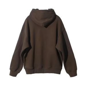 Sudadera con Capucha de Alta Calidad para Invierno, Gruesa, 100% Algodón, Cuello Redondo, Hombros Caídos, Sin Cordones, Talla Grande para Hombre - Product Image 2