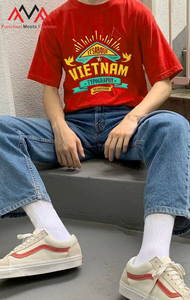 Camiseta de Manga Corta Regular para Hombre, 95% Algodón + 5% Elastano, Lisa Teñida, Estampado TC (Estampado Gráfico), Ropa Casual de Calle, Ropa de Playa, Ecológica - Product Image 4