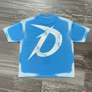 Camiseta Gráfica Oversize de Algodón 100% con Lavado Ácido Estilo Gótico Vintage para Hombre, Venta al por Mayor, Diseño Desgastado Streetwear - Product Image 2