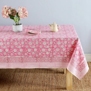 Indian Block Print Floral Cotton <b>Tablecloth</b> High Grade Cotton Eco-Friendly Reusable Customized Modern <b>Square</b> <b>Tablecloth</b> - Product Image 1