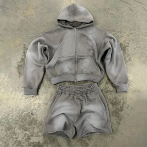 Nouveauté : Ensemble décontracté homme sweat à capuche et short, taille personnalisée, fabriqué au Pakistan, service OEM, ensemble sweat à capuche et short sur mesure - Product Image 2