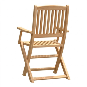 Silla Plegable de Madera de Teca para Jardín, Patio, Terraza, con Respaldo de Listones, para Patio, Villa, Camping - Product Image 4