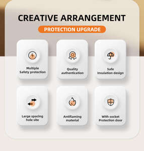 Regleta de enchufes eléctrica con 4 puertos USB de carga rápida, novedades 2026, PRIMA, protector contra sobrecarga, enchufe múltiple - Product Image 4