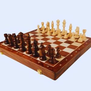 Eco-Friendly Rustic Polished Chess Board <b>Game</b> with 100% Handmade Pure Wood Animal/<b>Love</b> Style Customized Size Chess Set New - Product Image 2