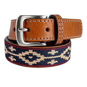 Cinturón de polo duradero con diseño textil tejido a mano y acabado en cuero, diseñado para ropa informal, estilo ecuestre y uso prolongado. - Product Image 6