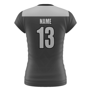 เสื้อวอลเลย์บอลหญิงแบบสั่งทำ คอวี แขนสั้น ระบายเหงื่อได้ดี ผลิตจากโพลีเอสเตอร์ ทรงพอดีตัว หมายเลข 13 ชุดทีม - Product Image 2