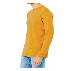 Camiseta de algodón grueso de diseño personalizado, transpirable, de corte holgado, para hombre, de manga larga, al por mayor, con impresión de logotipo personalizado. - Product Image 4