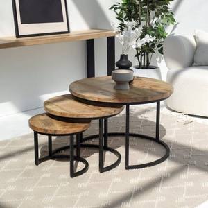 Mesa de Centro Vandana Astra Nimbus de Madera de Mango para Interiores de Sala de Estar Moderna - Product Image 4