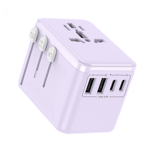 Universal Compact Travel Adapter Travel Adapter USB PD Ports Portable Charger Plug Travel Socket Converter for US/EU/AU - Product Image 5
