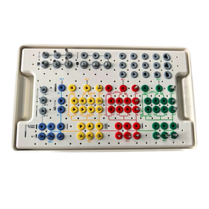 Plateau d'instruments chirurgicaux dentaires avec outils d'implantation codés par couleur, manuels et électriques, plusieurs couleurs, instruments dentaires de haute qualité, certifiés CE - Product Image 2