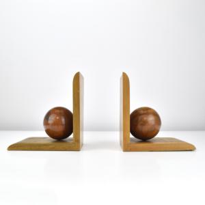 Sujetalibros de Madera Rústica con Diseño Geométrico de Árbol, Hechos a Mano, Par de Soportes para Libros para Estantería, Oficina, Biblioteca y Decoración del Hogar - Product Image 6