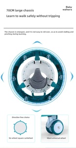 2023 spedizione a buon mercato baby push walker migliore luce di alta qualità musicale pieghevole girello con ruote <span class=keywords><strong>e</strong></span> sedile - Product Image 3