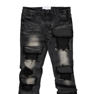 กางเกงยีนส์ผู้ชายคุณภาพดี สไตล์ใหม่ สีพื้น น้ำหนักเบา ทรงตรง ลวดลายเรียบง่าย เหมาะสำหรับใส่กลางแจ้ง - Product Image 4