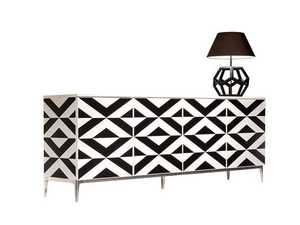 Console de salon avec tiroirs et incrustations en os, éco-responsable, durable, style moderne farmhouse, fabriquée à la main en Inde, à poser au sol, ARIF - Product Image 4