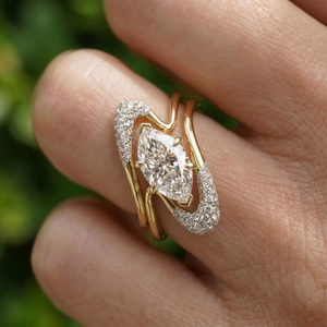 2CT Marquise Cut Lab Grown Moissanite Bridal <b>Ring</b> <b>Set</b> IGI Certified Engagement <b>Ring</b> Matching Wedding Band Gift 925 <b>Silver</b> - Product Image 1