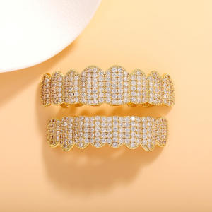 Dentaduras Postizas de Diamantes Ecológicas, Chapadas en Oro, Tono Plateado, Estilo Hip Hop, Joyería Bucal Unisex, Moda, Mejor Precio - Product Image 4