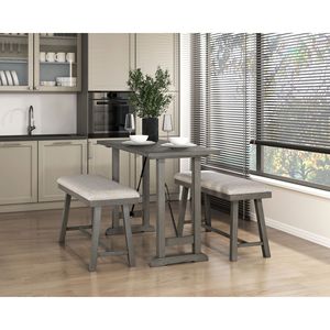 Grigio chiaro altezza bancone Design industriale cucina panca Furniture-1pc pranzo con sedile imbottito in schiuma - Product Image 3