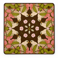 Tappetino da gioco pieghevole moderno Mahjong Pink Blossom Doves personalizzato 33x33 in gomma antiscivolo stampato