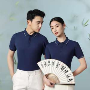 เสื้อโปโลแขนสั้นผ้าไหมคอตตอนเย็นสบายแบบกำหนดเอง ปักโลโก้ได้ตามต้องการ สำหรับผู้ชาย เสื้อยืดโปโลเปล่า - Product Image 4
