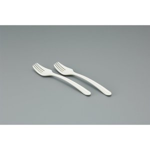 Inomata Folio forchetta 2P stoviglie monouso e stoviglie bianco - Product Image 1