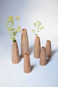 Vase mural en bois et bambou de luxe moderne fait à la main pour la décoration de la maison et du salon par Handmade Collection - Product Image 4