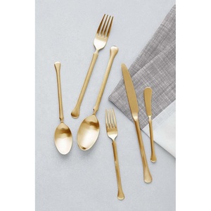 Wedding Tableware <b>Gold</b> <b>Mirror</b> Polished Diamond Cutting Handle Utensils Flatware Set Forks Spoons Knives Steel Cutlery Set - Product Image 2
