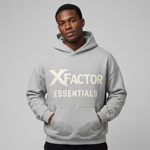 Sudadera con Capucha para Hombre XFactor Essentials, Hecha a Medida, de Algodón French Terry, Informal, para Otoño, con Logotipo Estampado en la Parte Delantera, Corte Regular - Product Image 1