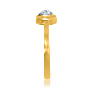 Bague exclusive en or rose avec diamant en forme de feuille, taille marquise 0,35 carat, bande sertie de pierres en or de qualité supérieure, bague de fiançailles en gros pour femme - Product Image 3